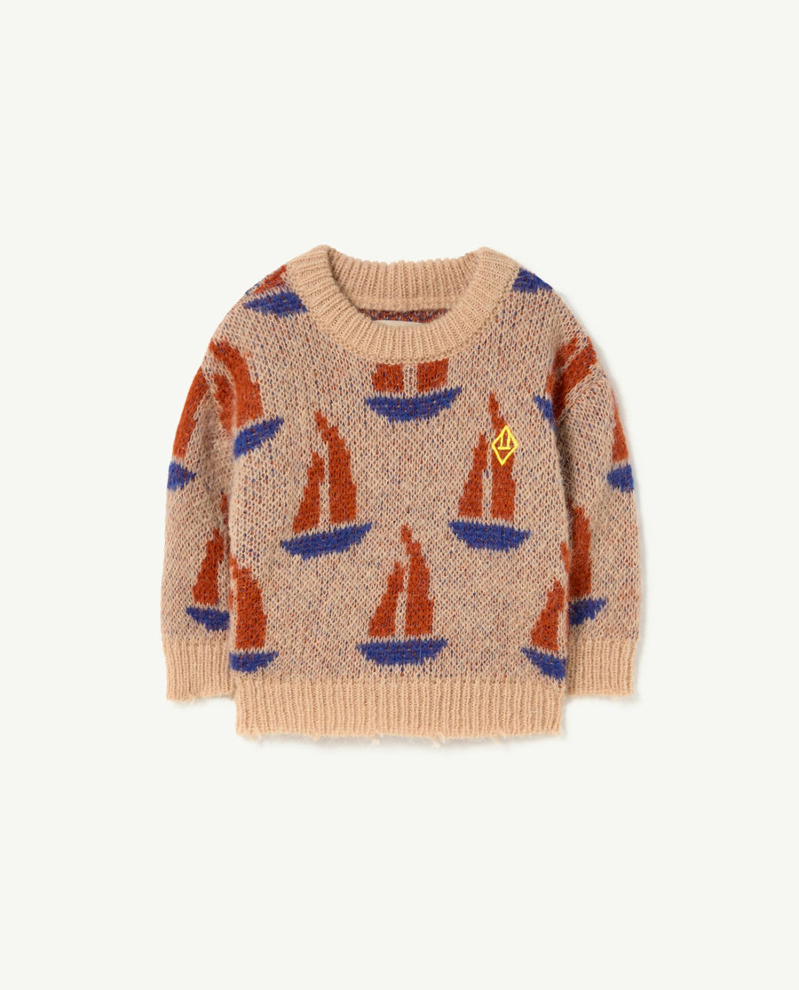 The animals Observatory - bull baby sweater - beige