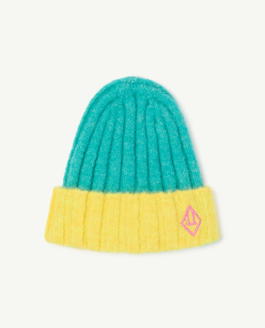 The animals Observatory - bicolor pony baby beanie - turquoise