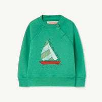 The animals Observatory - Shark baby sweatshirt - Green boat