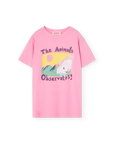 The animals observatory - big rooster kids t-shirt - pink