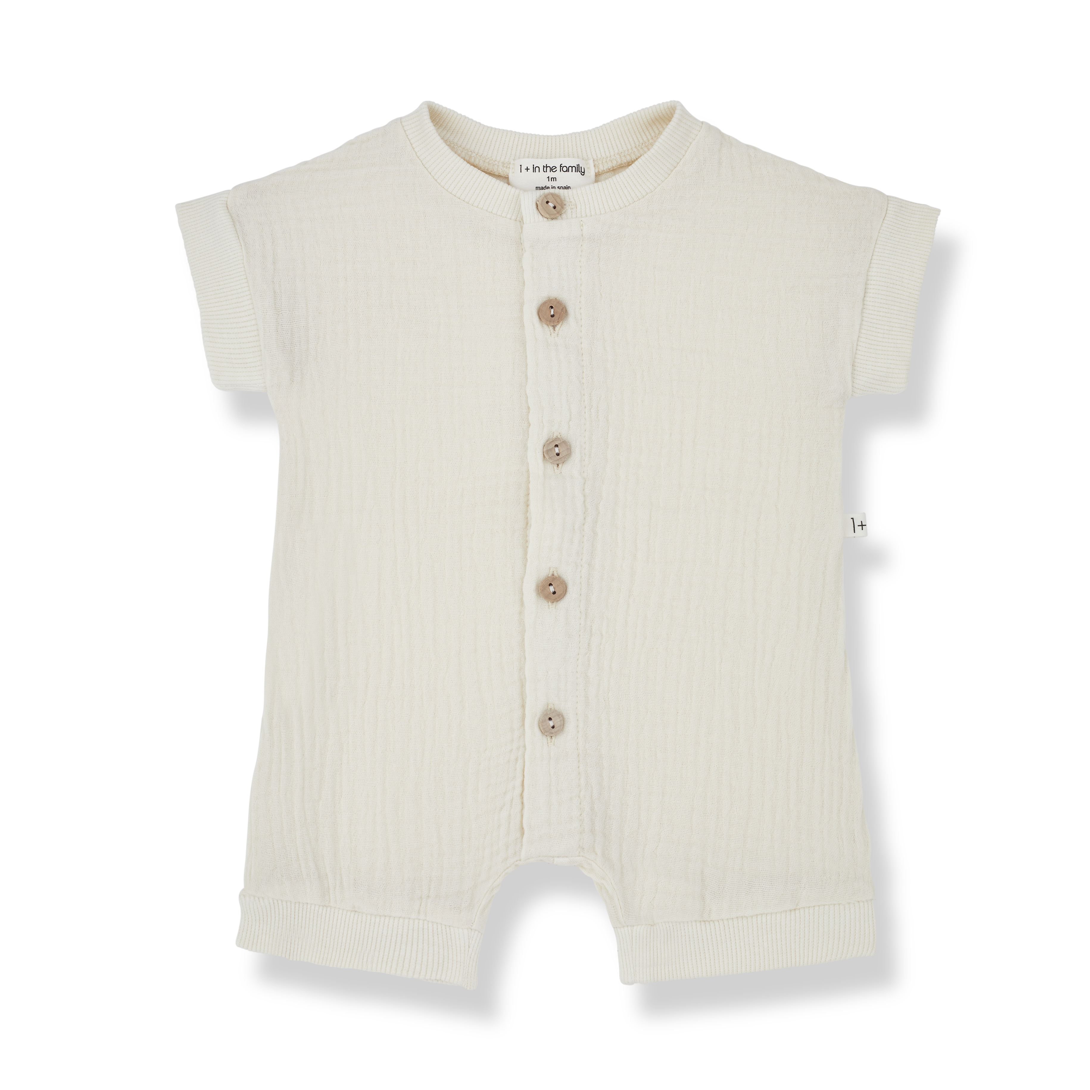 1+ in the family - federico - muslin romper - ivory