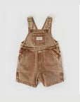 Goldie + Ace - burton denim short overalls - brown