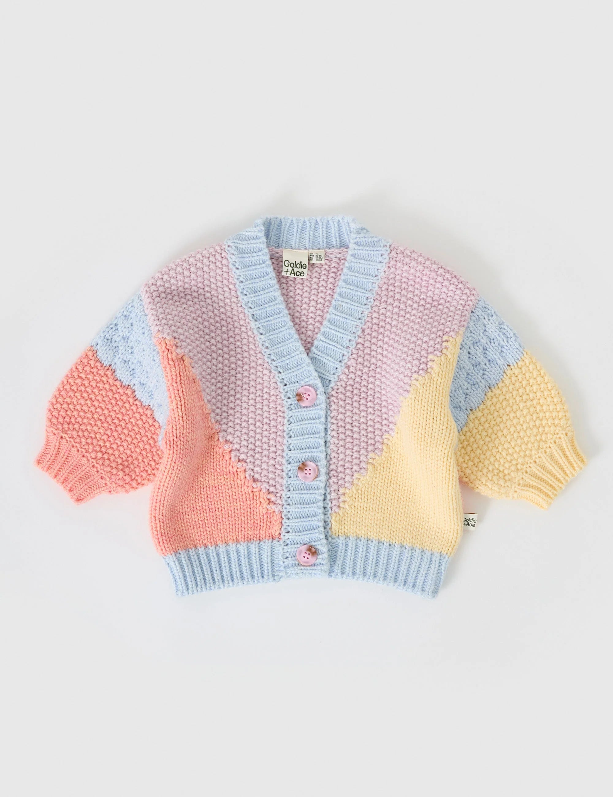 Goldie + Ace - chunky knit cardigan - colourblock