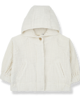 1+ in the family - gennaro - muslin hooded jacket - ivory