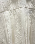 Hygge Selection - frill jacquard dress - white