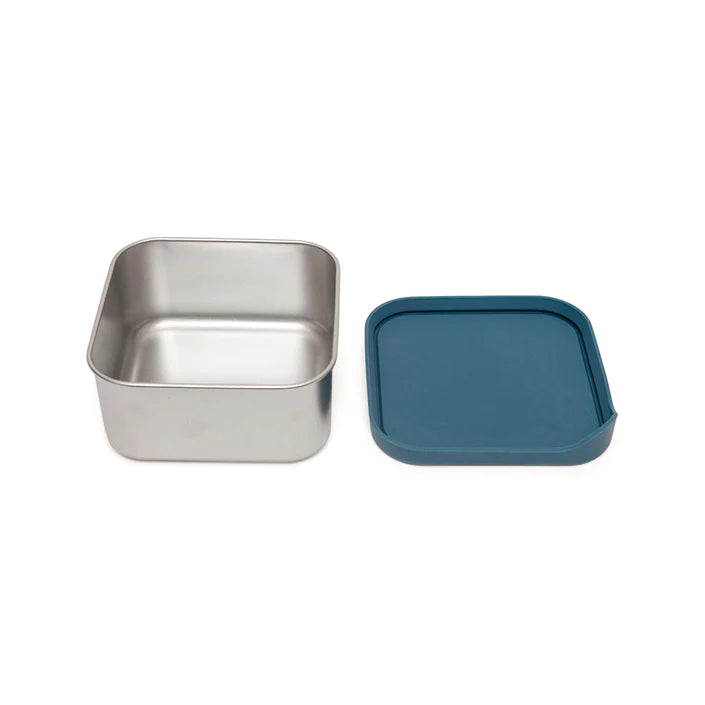 Petit Monkey - stainless steel lunchbox - lucy - balsam blue