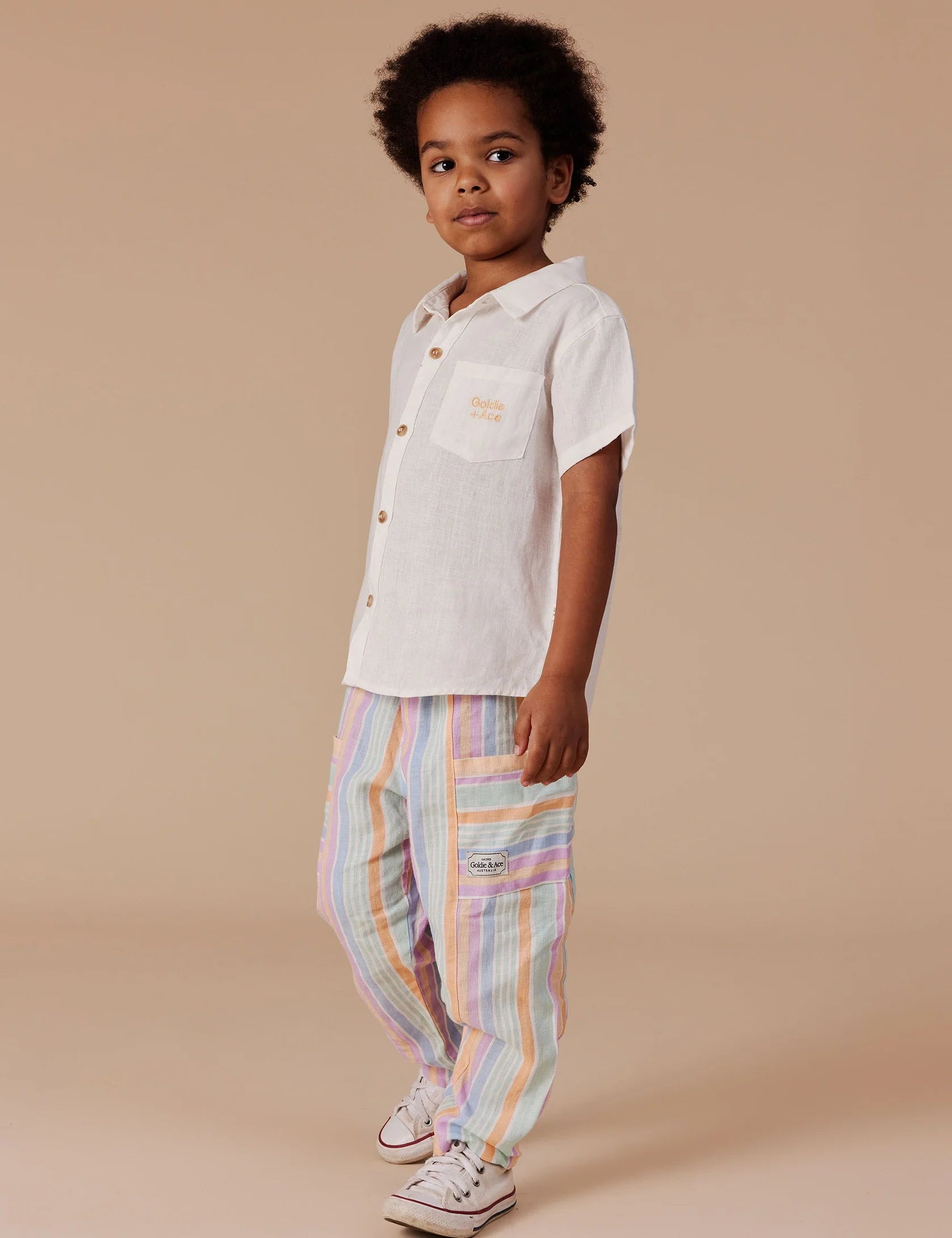 Goldie + Ace - kit resort stripe linen pocket pants