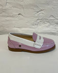 Penny loafers - lila/white