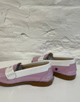 Penny loafers - lila/white