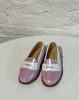 Penny loafers - lila/white