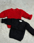 Pequeno Tocon - chunky wool knit sweater - pepper