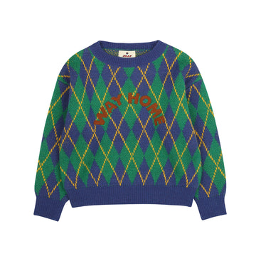 Jelly Mallow - argyle sweater