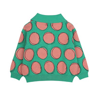 Jelly Mallow - pink dot knit cardigan