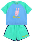 Jelly Mallow - rabbit sweatshirt & short set
