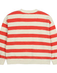 Jelly Mallow - bird striped sweatshirt - red