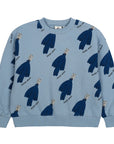 Jelly Mallow - bird sweatshirt - blue