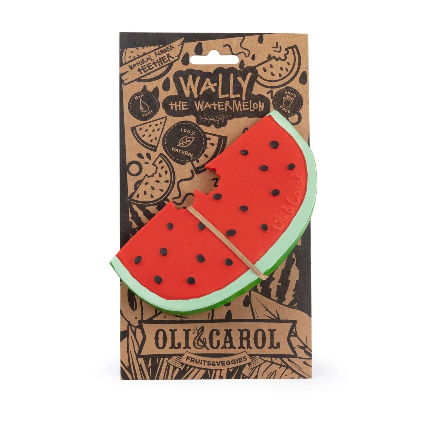 Oli &amp; Carol - wally the watermelon baby teether