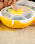 Gobe - lunchbox with snack spinner - lemon yellow