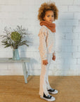 Buho - kids - rib velvet pants - cream pink