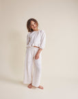 Buho - kids - embroidery pants - ivory