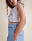 Buho - kids - denim wide pants - denim