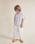 Buho - kids - stripes shirt - white