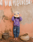 Lotie Kids - denim pants - pegasus + heart - washed indigo