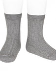 Condor - basic rib short socks - 2.016/4 230 - light grey