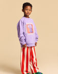 Maison Mangostan - sweet elephant sweatshirt - lilac