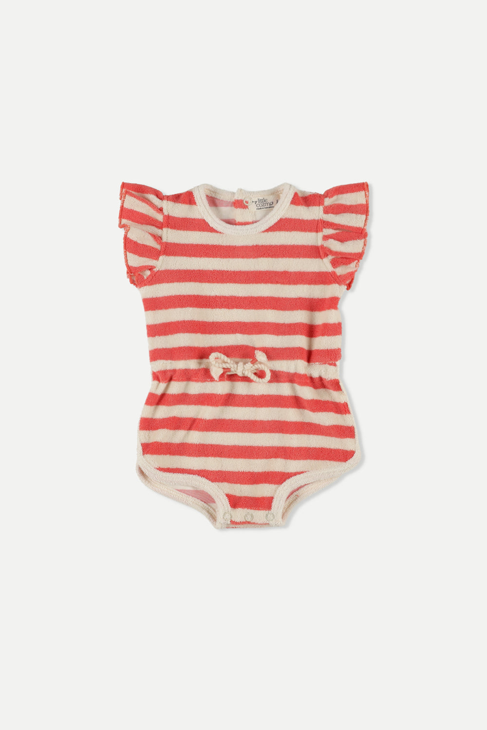 My little cozmo - madelyn269 - terry stripes romper - ruby