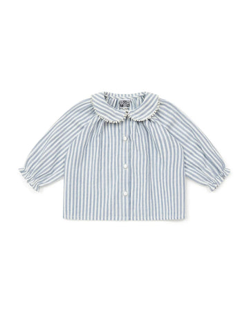 Bonton - bambi - baby blouse - blue stripes