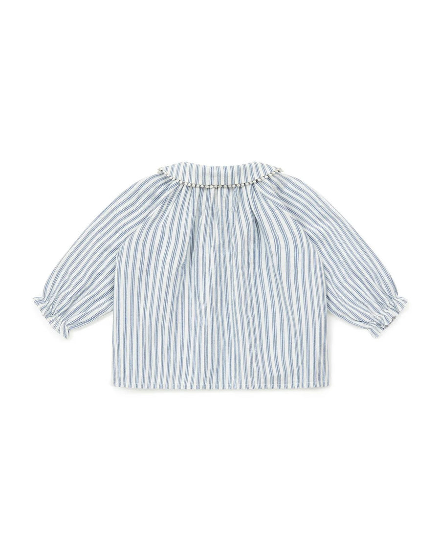 Bonton - bambi - baby blouse - blue stripes