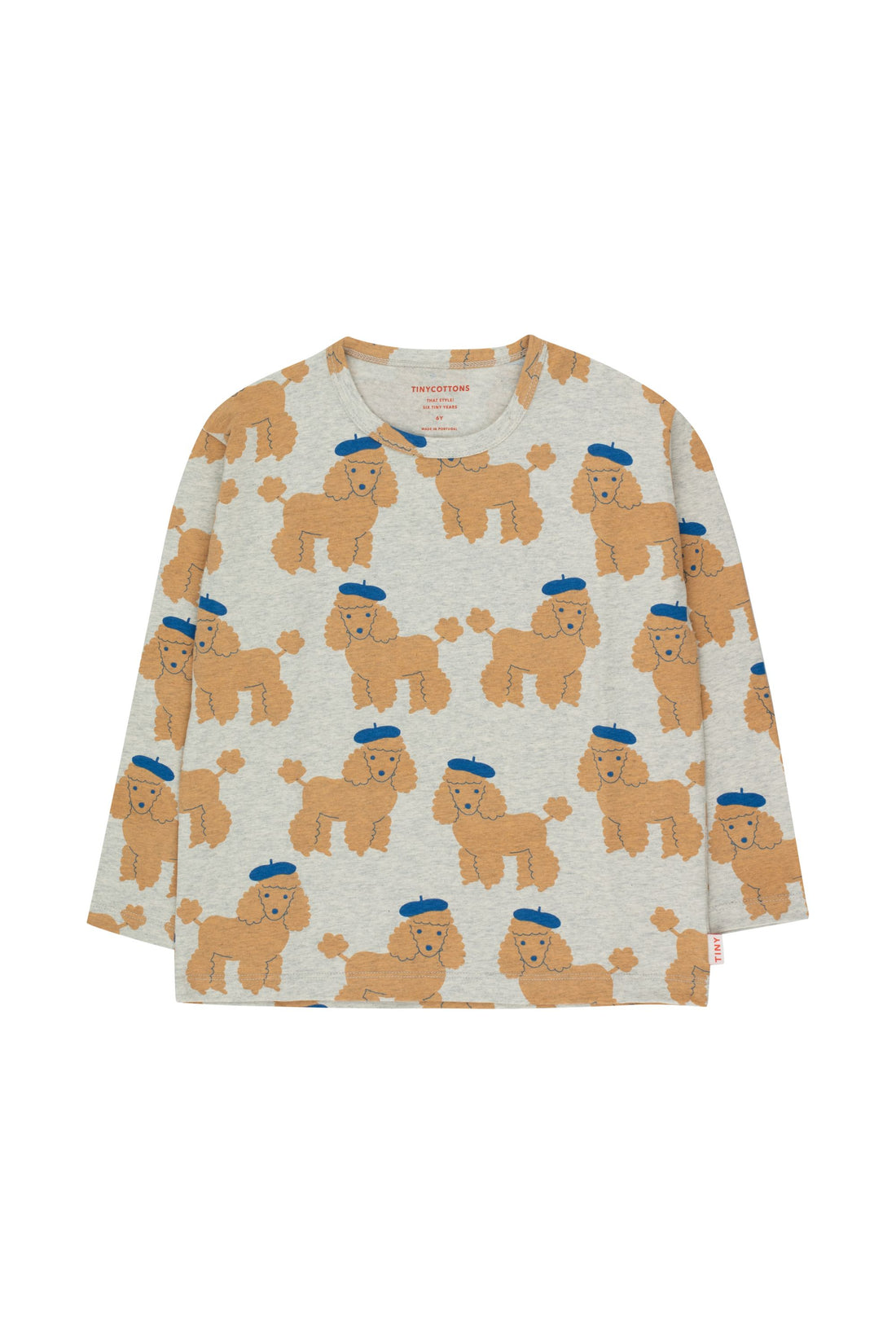 Tiny Cottons - poodle tee - light grey heather
