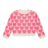 Bonton - lovely - hearts sweater - creme