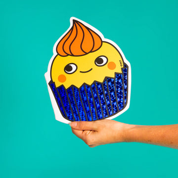 Omy - sticker shape notebook - cupcakes
