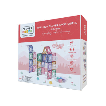 CleverClixx - ball run - clever pack - pastel - 110 pcs