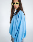 Repose Ams - iris crop sweatshirt - summer day blue