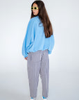 Repose Ams - iris crop sweatshirt - summer day blue