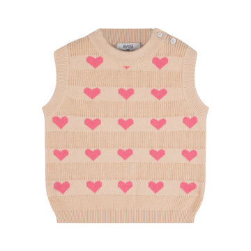 Repose ams - Knit spencer - Soft pink hearts