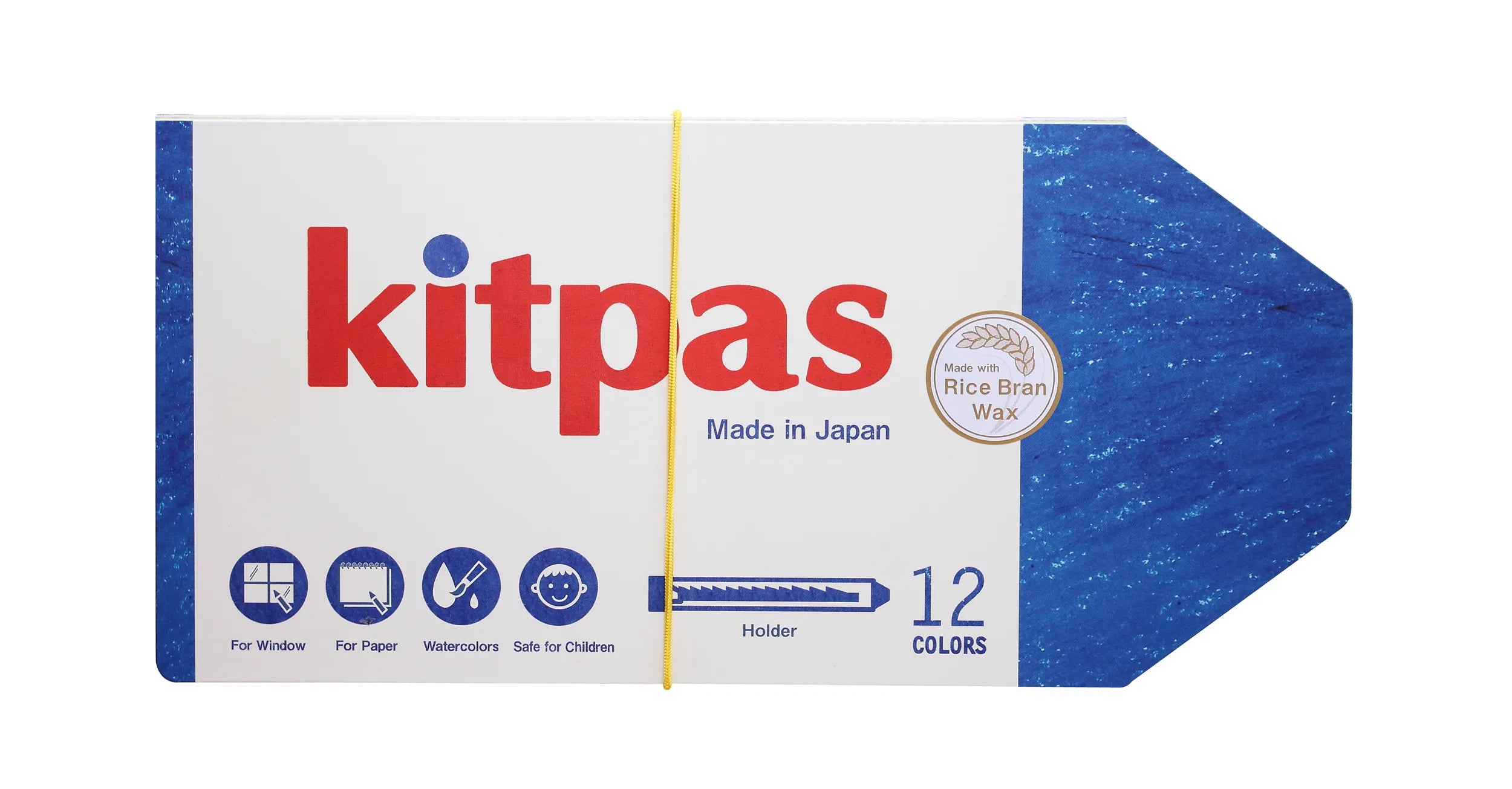 Kitpas - medium raamkrijt met houder - 12 pcs