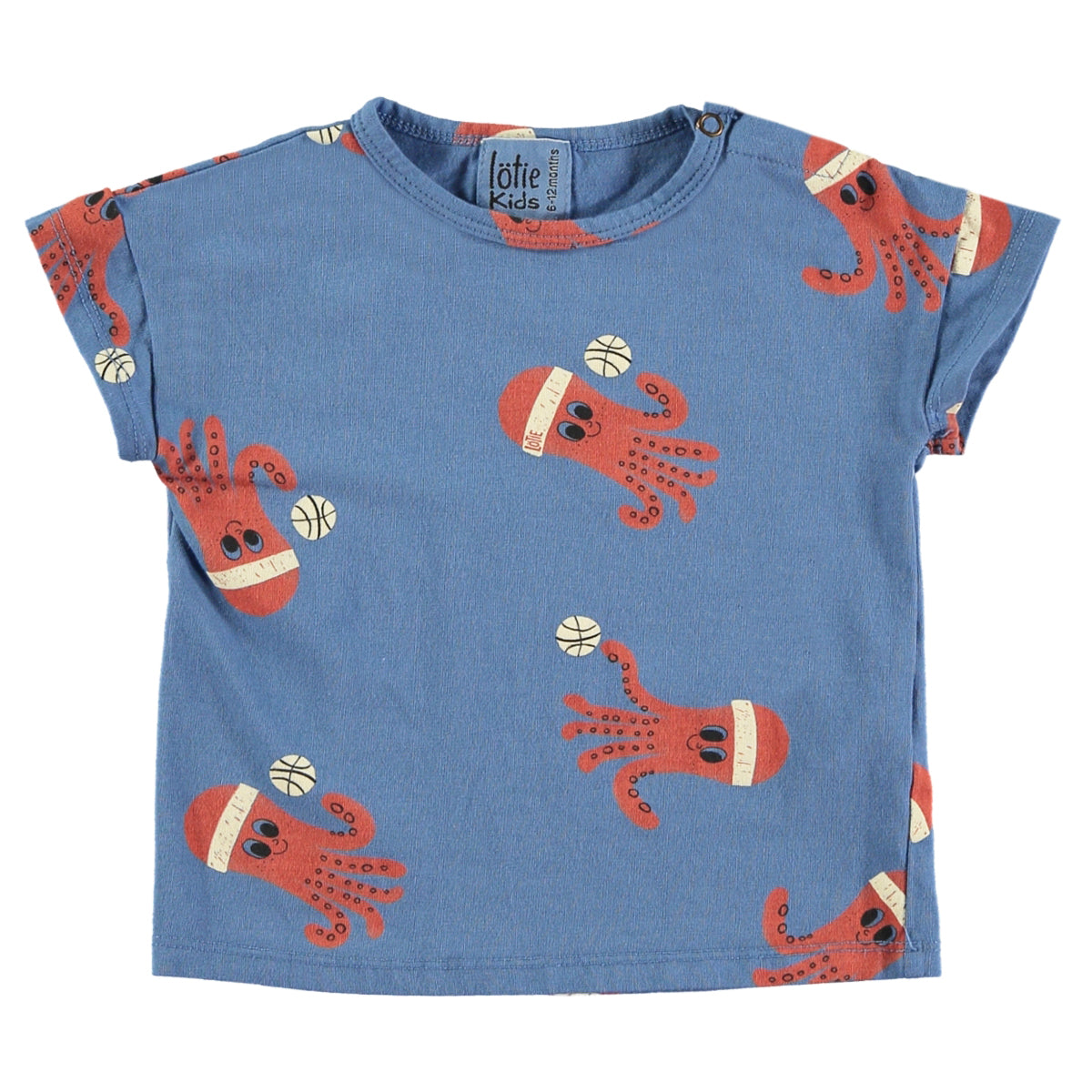 Lotie Kids - baby t-shirt - octopuses - blue