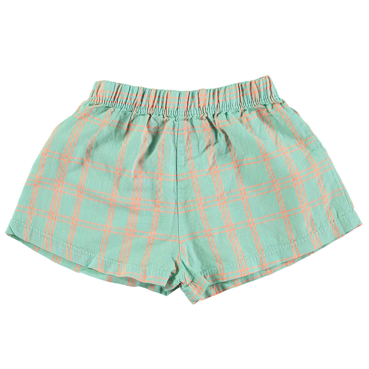 Lotie Kids - baby woven shorts - checks - seagreen