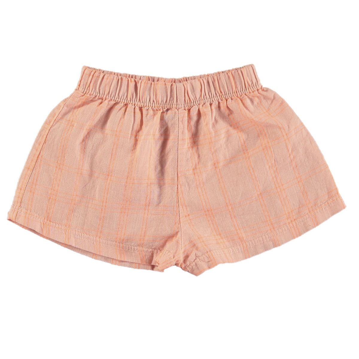 Lotie Kids - baby woven shorts - checks - salmon rose