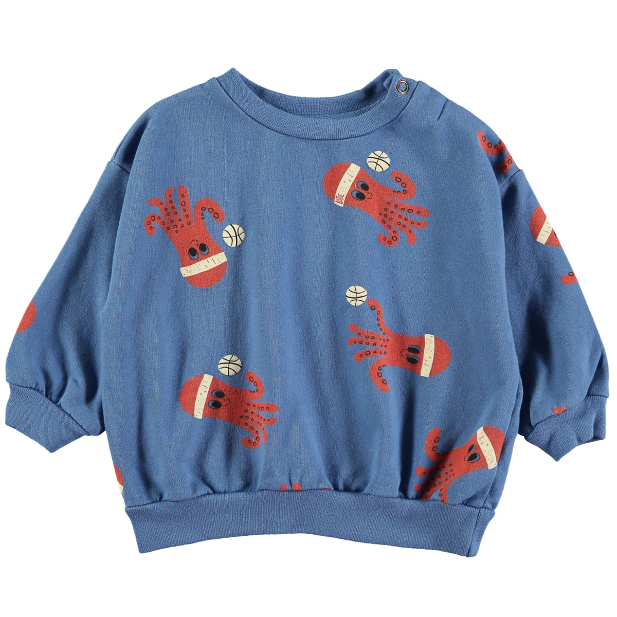 Lotie Kids - baby sweatshirt - octopuses - blue