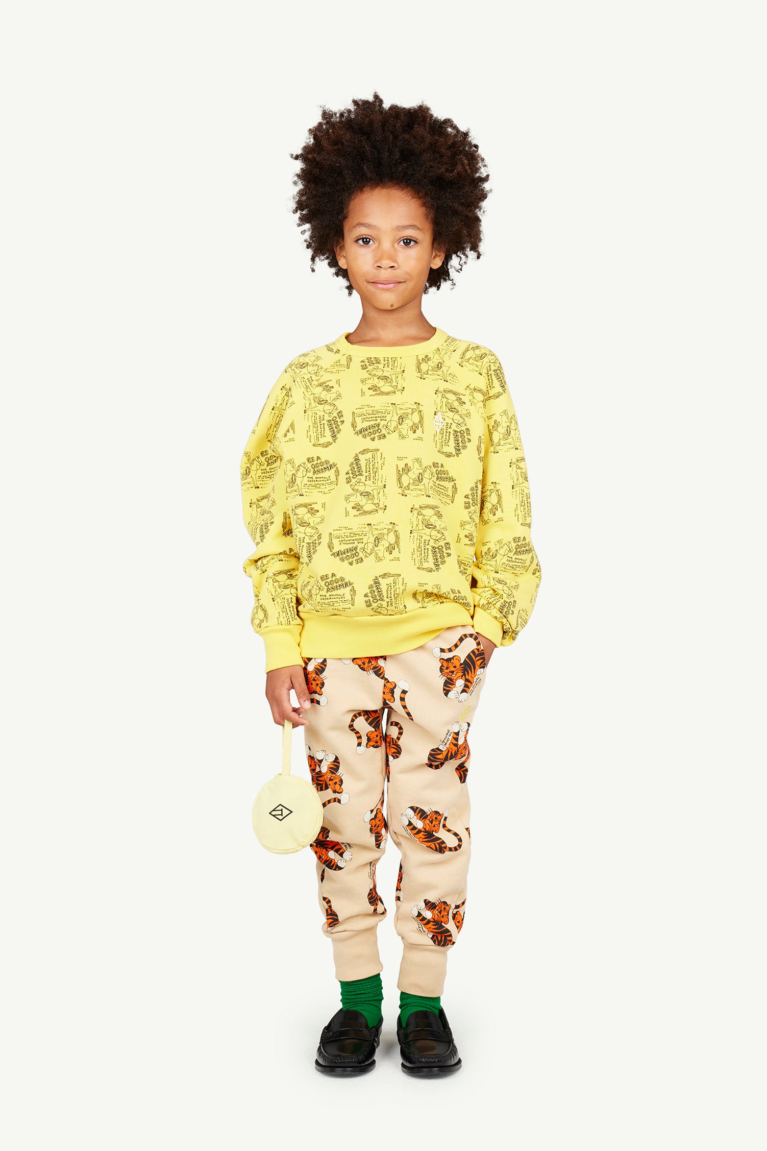 The animals observatory - panther kids pants - beige