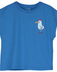 Lotie Kids - sleeveless t-shirt - skating seagull - royal blue