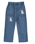 Lotie Kids - casual denim trousers - skating seagull - washed indigo