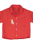 Lotie Kids - woven shirt - seagull - red