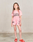 The animals observatory - ostrich kids shorts - pink