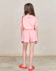 The animals observatory - ostrich kids shorts - pink